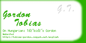 gordon tobias business card